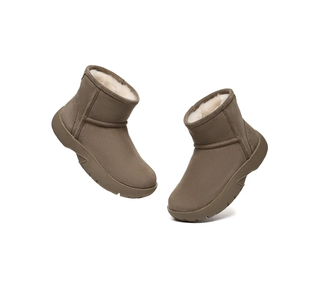 Sheepskin Wool Ankle Chunky Mini Classic Boots Salma