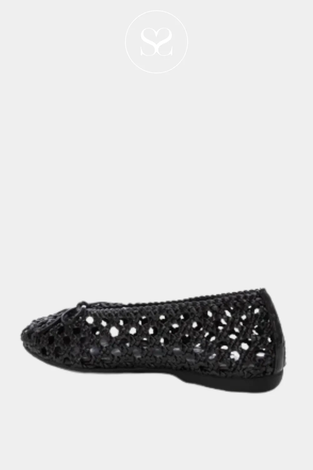 XTI 144014 BLACK WOVEN FLAT PUMPS